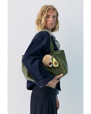 Pull&Bear Embellished Shopper Bag - Green