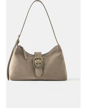 Pull&Bear Buckle Shoulder Bag - White