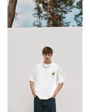 Pull&Bear Boxy Ibiza Graphic T-Shirt - Black