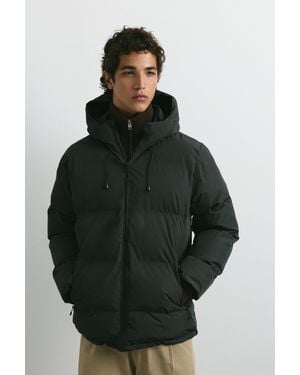 Pull&Bear Thermosiegel-Steppjacke Mit Kapuze - Blau