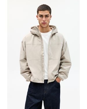 Pull&Bear Panel Raincoat - Natural