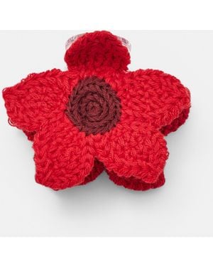 Pull&Bear Häkel-Haarspange Mit Blumenmotiv - Rot
