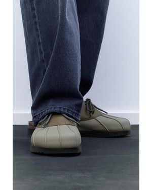 Pull&Bear Lace-Up Clogs Stwd - Blue