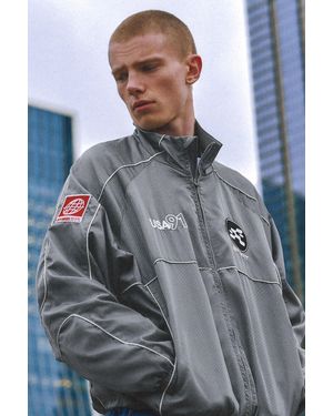 Pull&Bear Stwd Contrast Seam Jacket - Grey