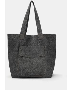 Pull&Bear Stwd Denim-Shopper - Schwarz