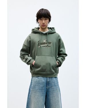 Pull&Bear One Piece Zoro Hoodie - Green