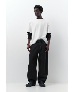 Pull&Bear Balloon-Fit Baggy Jeans - White