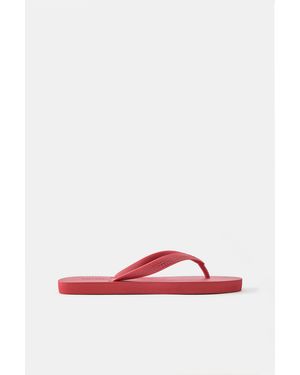 Pull&Bear Flache Sandalen - Grau