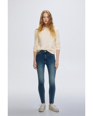 Pull&Bear High-Waist Skinny Jeans - Blue