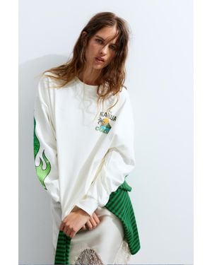 Pull&Bear Kailua Graphic T-Shirt - White
