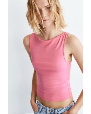 Pull&Bear Boat Neck Tank Top - Pink