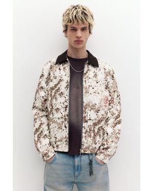 Pull&Bear Stwd Camouflage Jacket - Blue