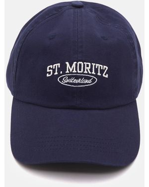 Pull&Bear St. Moritz Embroidered Cap - Blue