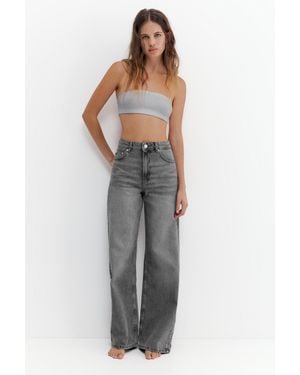 Pull&Bear Wide-Leg Jeans - White
