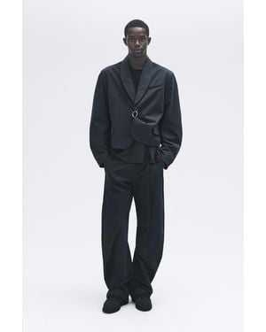 Pull&Bear Karoline Vitto Eyelet Blazer - Black