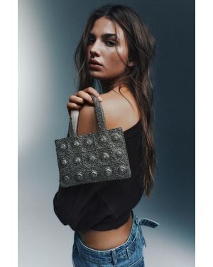 Pull&Bear Beaded Bag - Black