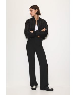 Pull&Bear Smart Trousers With Seam Detail - Blue