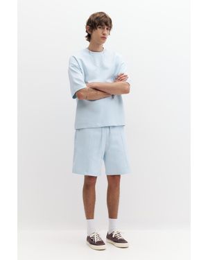 Pull&Bear Interlock Jogger Bermuda Shorts - White