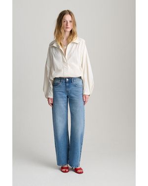Pull&Bear Low-Rise Straight-Leg Jeans - Blue