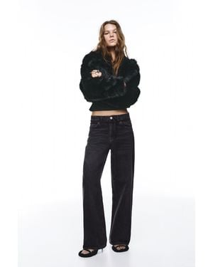 Pull&Bear Baggy Jeans With Drawstring - Black