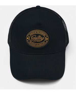 Pull&Bear Embroidered Patch Trucker Cap - Blue