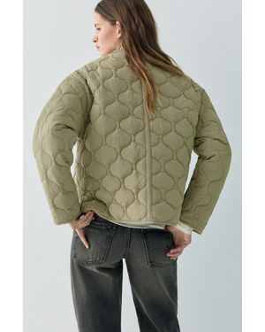 Pull&Bear Lightweight Padded Jacket - Green