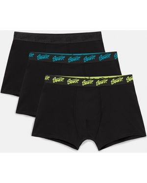 Pull&Bear Pack Of 3 Boxers - Black