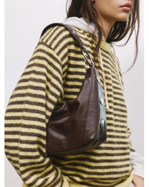 Pull&Bear Shoulder Bag With Studs And Rings - Metallic