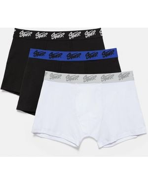 Pull&Bear Pack Of 3 Stwd Boxers - White