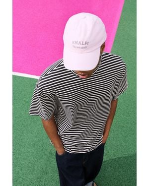 Pull&Bear Striped Boxy T-Shirt - Pink