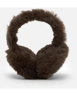 Pull&Bear Faux Fur Ear Muffs - Black