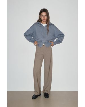 Pull&Bear Full Length Smart Trousers - Grey