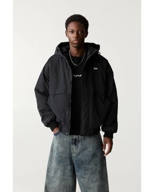 Pull&Bear Stwd Puffer Jacket - Black