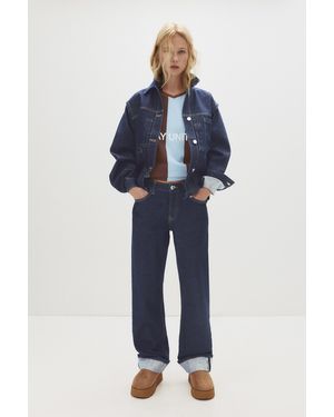 Pull&Bear Selvedge Straight-Leg Jeans - Blue