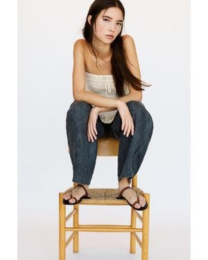 Pull&Bear Strappt Flat Sandals - Blue