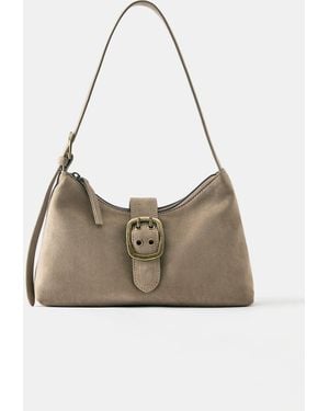Pull&Bear Schultertasche Mit Schnalle - Weiß