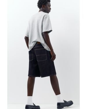 Pull&Bear Baggy Relaxed Fit Denim Bermuda Shorts - Blue