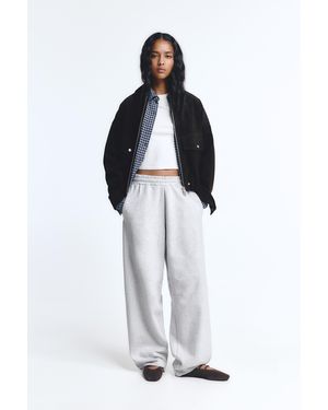 Pull&Bear Barrel Fit Tracksuit Trousers - White
