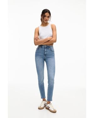 Pull&Bear High Waisted Skinny Jeans - Blue