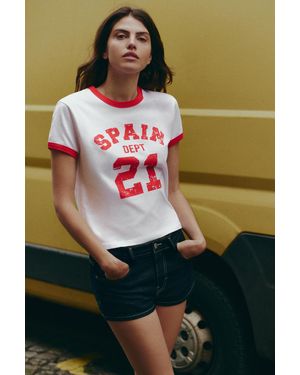Pull&Bear Spain 21 Graphic T-Shirt - Green