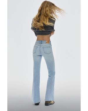Pull&Bear Low-Waist Bootcut Jeans - Blue