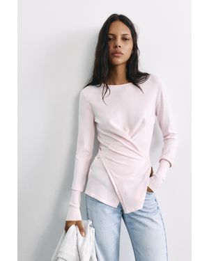 Pull&Bear Crossover Button Jumper - Pink