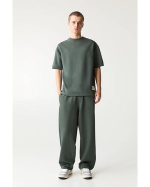 Pull&Bear Interlock Tracksuit Bottoms - Green