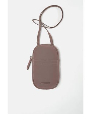 Pull&Bear Rubberised Phone Bag - Pink
