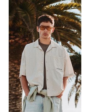 Pull&Bear Kurzärmeliges Karohemd - Mehrfarbig