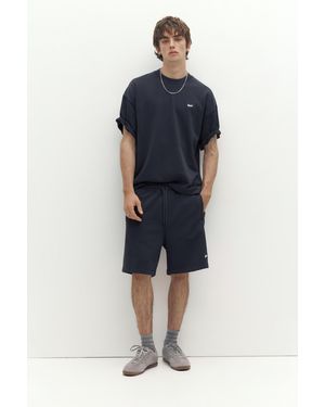 Pull&Bear Bermuda Jogger With Logo - Blue