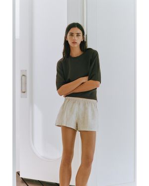 Pull&Bear 100% Linen Shorts - Multicolour