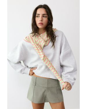 Pull&Bear Round Neck Sweatshirt - Grey