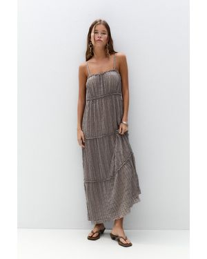 Pull&Bear Midikleid Mit Paneelen - Grau