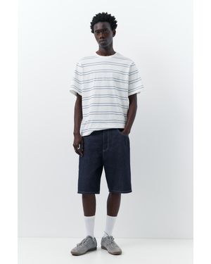 Pull&Bear Baggy Denim Bermuda Shorts - Blue